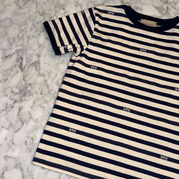 GUCCI BOYS STRIPED LOGO TSHIRT 4Y - Picture 5 of 8